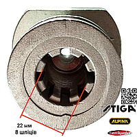 Адаптер Castel Garden тримач ножа на газонокосарку Stiga Alpina Makita Honda Mountfield D22мм h66мм 122465607/4 664465607