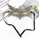 Маска для карнавалу Лис one size золотистий, фото 2