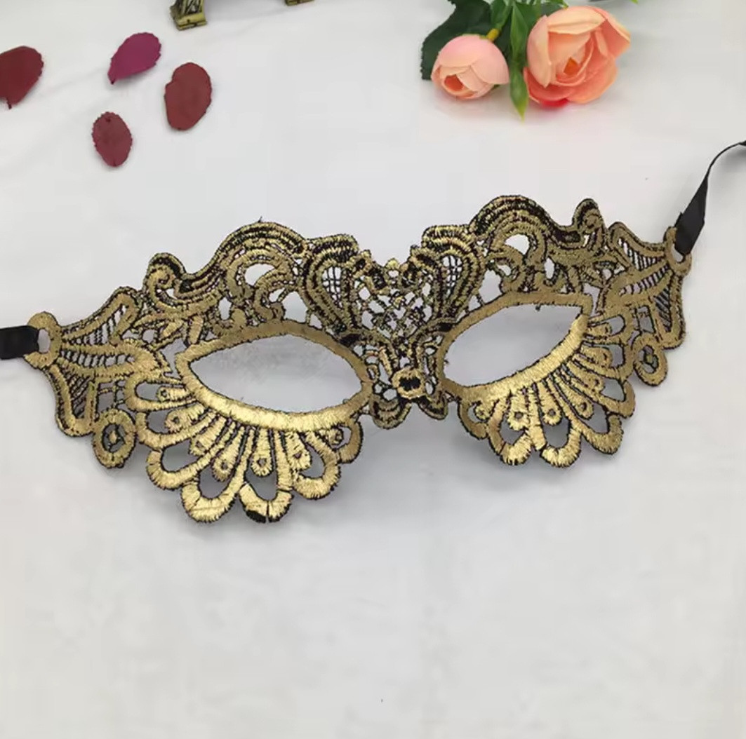 Венеціанська маска one size золотистий, фото 1