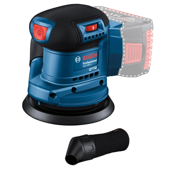 Акумуляторна ексцентрикова шліфмашина Bosch Professional GEX 185-LI (18 В, без АКБ, 125 мм) (06013A5020), фото 1