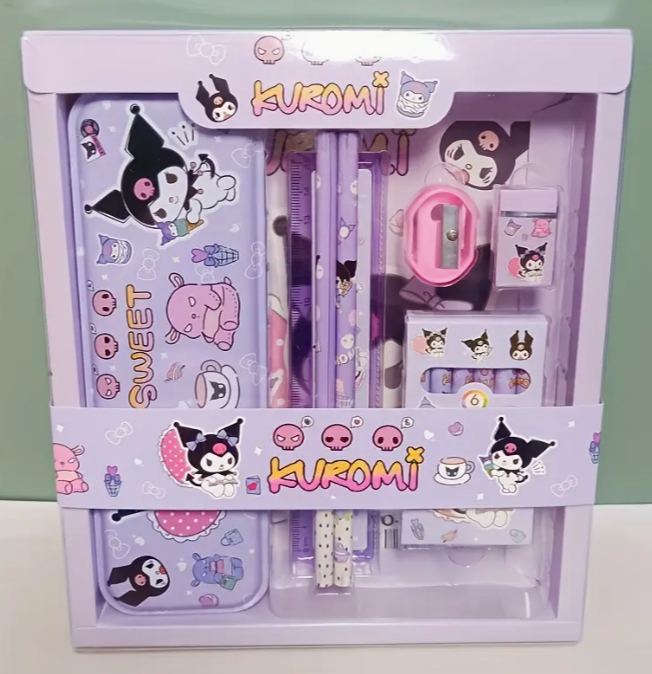 Великий набір канцелярських товарів Kuromi Куромі12 предметів, фото 1