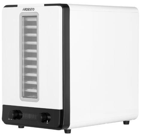 Сушарка для продуктів Ardesto 550Вт, піддонів - 10+1x3см, макс - 70°;С, сітка для ягід, пластик, білий