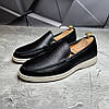 Лофери, туфлі чоловічі чорні шкіряні (натуральна шкіра) для чоловіків на весну осінь, розміри 40-45, фото 2