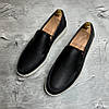 Лофери, туфлі чоловічі чорні шкіряні (натуральна шкіра) для чоловіків на весну осінь, розміри 40-45, фото 3