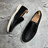 Лофери, туфлі чоловічі чорні шкіряні (натуральна шкіра) для чоловіків на весну осінь, розміри 40-45, фото 5