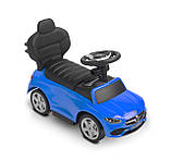 Машинка для катання Caretero (Toyz) Mercedes C-CLASS з батьківською ручкою Blue, фото 6