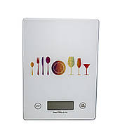 Ваги кухонні з платформою 7 кг/1г скло