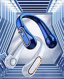 Вентилятор на шию портативний LED-індикатор з акумулятором 2000 мА·год + 5 режимів обдування, фото 5