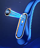 Вентилятор на шию портативний LED-індикатор з акумулятором 2000 мА·год + 5 режимів обдування, фото 7