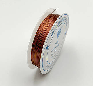 Дріт для бісероплетіння / Ø-0,3 мм / Намотування 46 метрів / Мідний