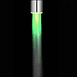 Насадка на кран з Led (світлодіодною) підсвіткою 3 кольори та сенсором температури води, фото 7