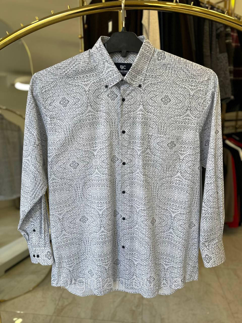 Чоловіча сорочка з довгим рукавом GRAND 2222 батал 3-6XL біла