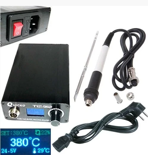 Паєльна станція QUICKO T12-952 OLED на руках Hako T12 18Вт з BП