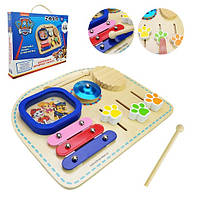 Дерев'яна іграшка KidsHits Paw Patrol музична дошка коробка 27,5 * 3,5 * 22,5 см