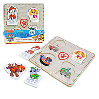 Дерев'яна іграшка KidsHits Paw Patrol вкладки в плівці 14,8*14,8*0,6 см