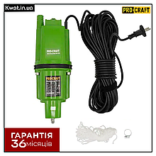 Насос вібраційний 400 Вт Procraft VN72D 22 л хв Макс. напір 72 м Глибина 5 м