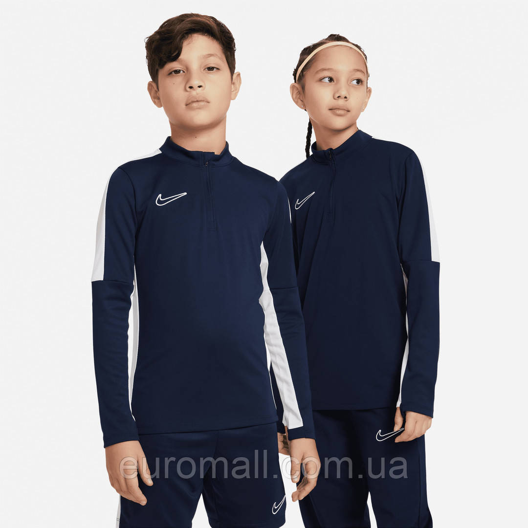 Тренувальний футбольний джемпер дитячий Nike Dri-FIT Academy23 DX5470-451, Темно-синій, Розмір (EU) — 140cm