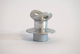 З'єднувач стійки з поручнем цільний до алюмінієвих поручнів тип коло колір Срібло (10302с)