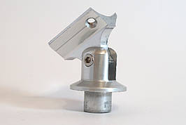 З'єднувач стійки з поручнем шарнірний до алюмінієвих поручнів тип коло колір Срібло (10303с)