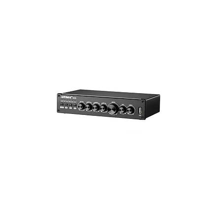 Підсилювач звуку AIYIMA A09 black + блок живлення 24V. Bluetooth 5.0, AUX, 50Wx6, фото 1