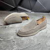 Лофери, туфлі чоловічі бежеві замшеві (натуральна замша) для чоловіків на весну осінь, розміри 40-45, фото 5