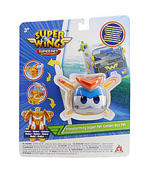 Дитяча іграшка Ігрова фігурка-трансформер Super Wings Transforming Super Pet Золотий Хлопчик улюбленець (Golden Boy pet)