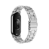Комплект: Фітнес-браслет Xiaomi Smart Band 9 Mystic Rose + металевий ремінець Type C Silver, фото 9