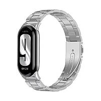 Комплект: Фітнес-браслет Xiaomi Smart Band 9 Mystic Rose + металевий ремінець Type C Silver, фото 8