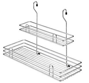Полиця навісна на релинг подвійна (сатин) Homet R-011