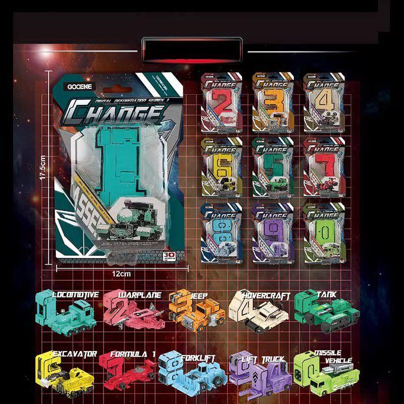 Трансформер K 8 G 333-68 цифри, на листі, ВИДАЄТЬСЯ ТІЛЬКИ МІКС ВИДІВ, фото 1