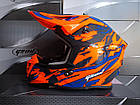 ШОЛОМ GEON 633 ORANGE BLUE/GRAY - L UT-00065820, фото 3