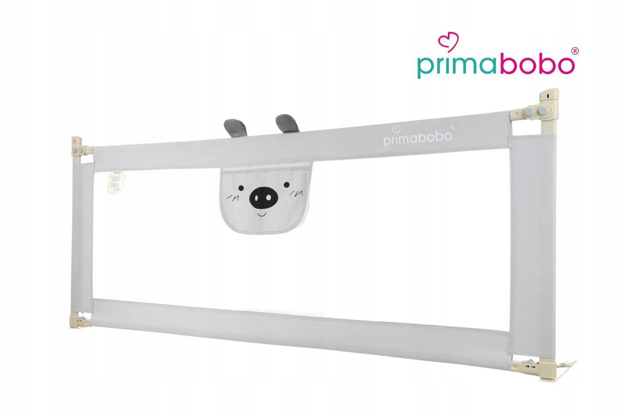 Захисний бар'єр, огорожа, бортик для ліжка Primabobo Bear 200 см сірий