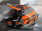 Шолом GEON 633 BLACK FLUO ORANGE/GRAY - M, фото 3