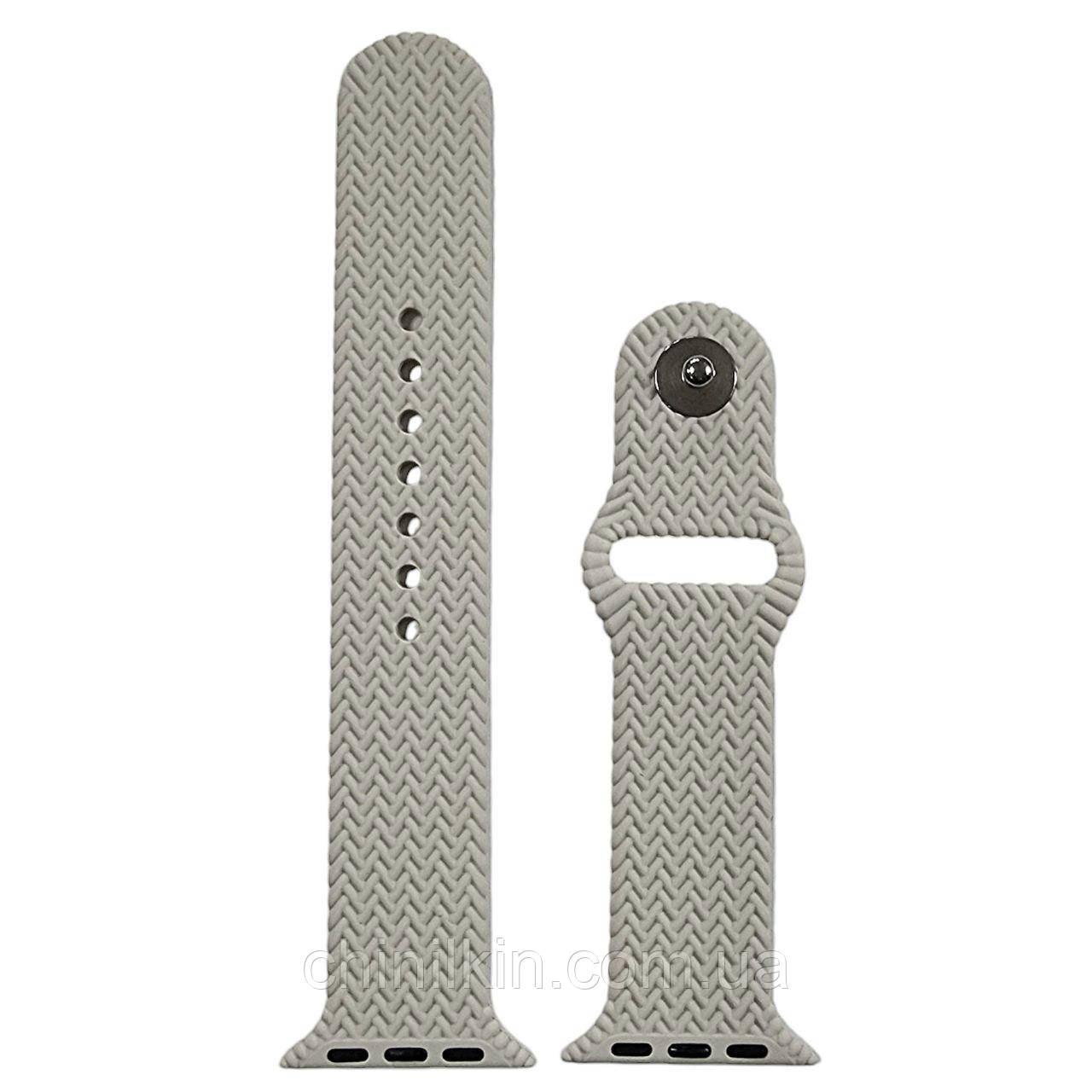 Ремінець Soft Touch плетений для Apple Watch 38/40/41/42mm(ser.10)- бежевий, фото 1