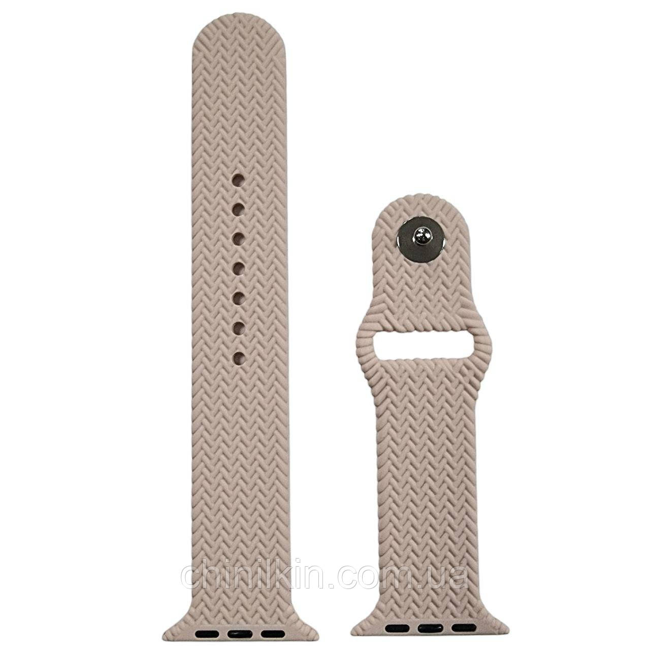 Ремінець Soft Touch плетений для Apple Watch 42(ser.1-3)/44/45/46/49mm- рожевий, фото 1