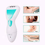 Електрична пемза для п'ят, Електрична пилка пемза, Депілятор для ніг та бікіні Жіночий тример тіла OM-77, фото 10