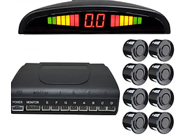 Автомобільний  парктронік  на 8 датчиків з LCD монітором Car Radar parking, дисплей із вбудованим динаміком