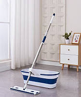 Швабра з відтискачем і складаним відром Hands Free Mop