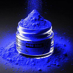 Харчовий НЕОНОВИЙ жиророзчинний барвник "Blue №92", Zefirka colours, 5 г, Синій, 5 г