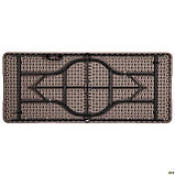 Стіл складаний Ford 1800х755 мм пластик під ротанг коричневий, фото 4