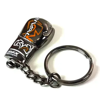 Брелок для ключів боксерська рукавичка Rival Key Ring Металева боксерська рукавичка 1,25 см x 3,8 см Чорний