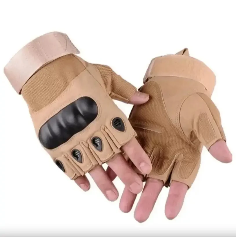 Тактичні Літні рукавички укорочені кольори койот XL для занять спортом або активного відпочинку, фото 1