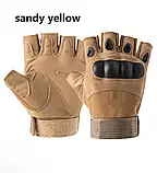 Тактичні Літні рукавички укорочені кольори койот XL для занять спортом або активного відпочинку, фото 5