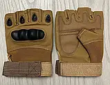 Тактичні Літні рукавички укорочені кольори койот XL для занять спортом або активного відпочинку, фото 7