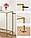 Консольний столик, консоль для вітальні VASAGLE GLAMOUR 100x80x35 Gold, фото 6
