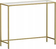 Консольний столик, консоль для вітальні VASAGLE GLAMOUR 100x80x35 Gold