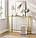 Консольний столик, консоль для вітальні VASAGLE GLAMOUR 100x80x35 Gold, фото 4