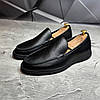 Лофери, туфлі чоловічі чорні шкіряні (натуральна шкіра) для чоловіків на весну осінь, розміри 40-45, фото 2
