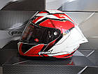 ШОЛОМ GEON 985 WHITE BLACK/RED - XL, фото 3