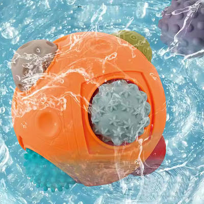 М'яка сенсорна іграшка Супер кулька дитині для купання 2в1 Тактильні м'ячики Скринька скарбничка для заощаджень